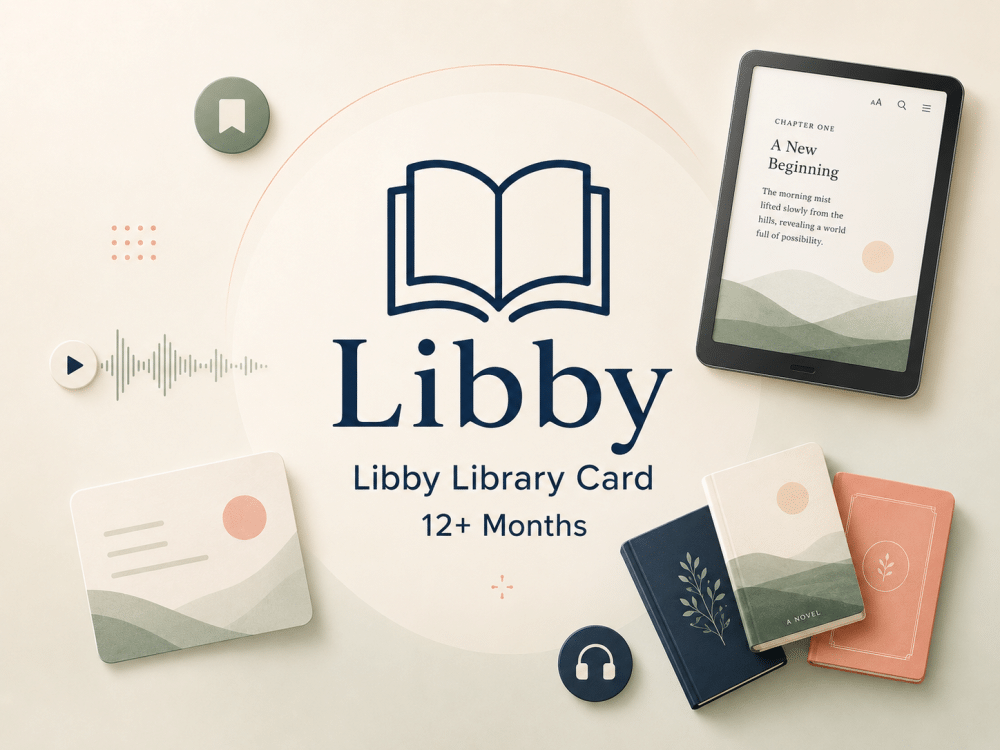 Libby library card access for ebooks and audiobooks